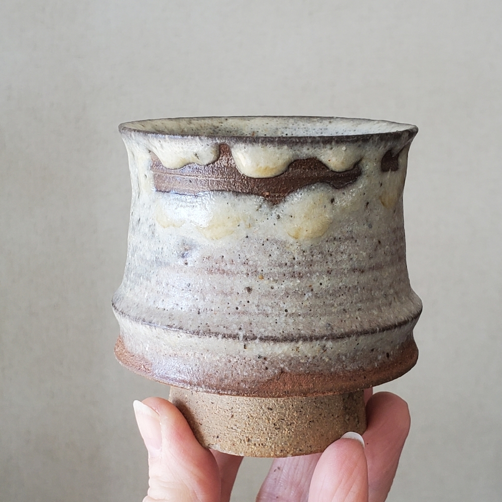 Beautiful Signed Studio Pottery Pot Stamped with an "R" Great Glaze!
